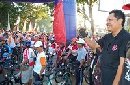 PESERTA FUN BIKE HUT KOTA DENPASAR MEMBLUDAK